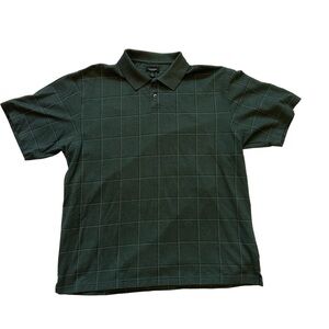 SOLD Van Heusen Mens Plaid Polo Shirt Green Size Extra Large Golf Short Sleeve